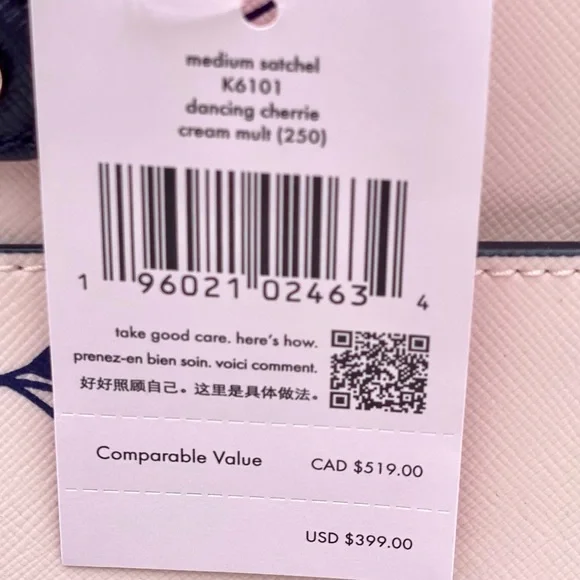 Kate Spade Staci Medium Satchel Dancing Cherries Crossbody - Picture 14 of 14